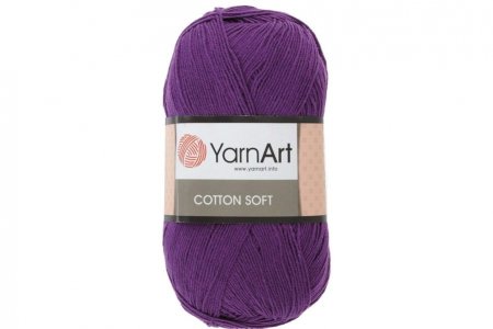 Пряжа YarnArt Cotton soft фуксия (50), 55%хлопок/45%полиакрил, 600м, 100г