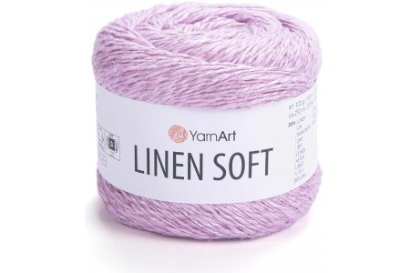 Пряжа YarnArt Linen soft розовая сирень (7321), 30%лён/36%вискоза/34%хлопок, 272м, 100г