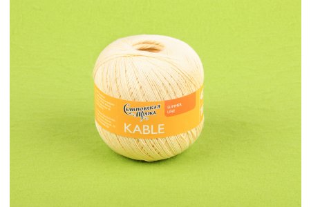 Пряжа Семеновская Kable (Кабле) шампанское_x1 (30772), 100%хлопок, 430м, 100г