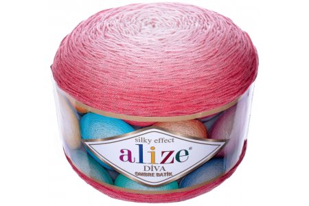 Пряжа Alize Diva ombre Batik коралловый (7381), 100%микрофибра, 875м, 250г