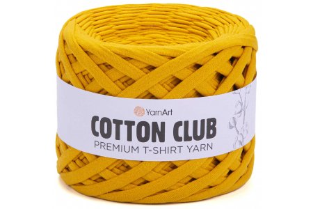 Пряжа YarnArt Cotton club темно-желтый (7317), 100%хлопок, 110м, 310г